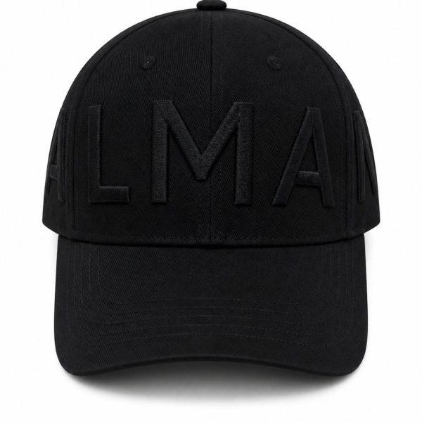 2f0e1adb-3713-4f59-935f-60a7db3faa64 | AE JERSEY Black baseball cap with large, raised LMA letters on the front panel.