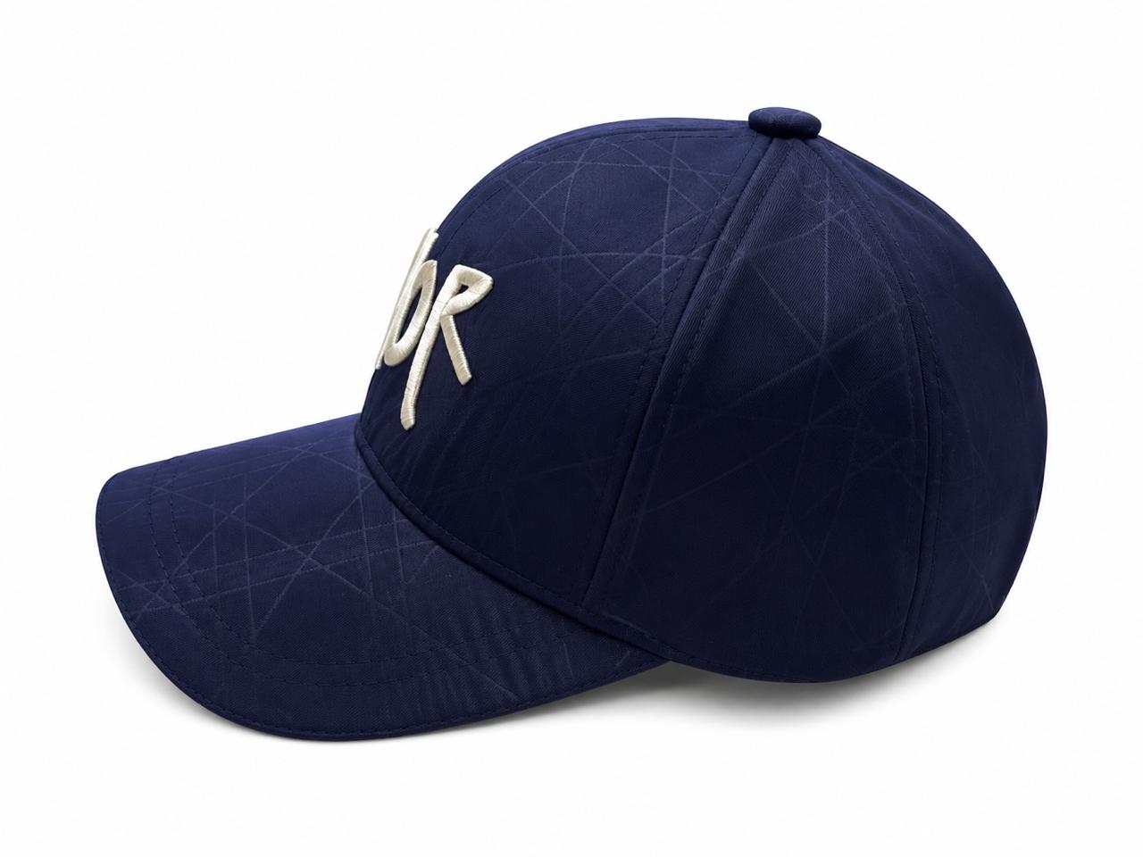 859ce2fc-1b7f-46f5-995b-3844bb7fa4f8 | AE JERSEY Navy blue baseball cap with white embroidered 'DR' on the front panel