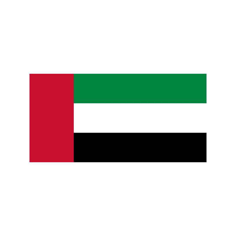 Flag with a red vertical hoist stripe and green, white, and black horizontal stripes (top to bottom).