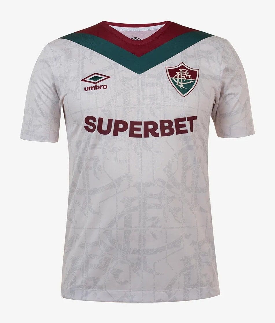 JTQf1ZXqOJ7Zlw0 | AE JERSEY White soccer jersey featuring a maroon 'SUPERBET' sponsor across the chest, with a green chevron design at the neckline and the club crest on the left chest.