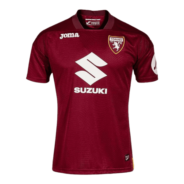 Torino FC maroon home jersey with Suzuki sponsor logo on the front and club crest on the chest
