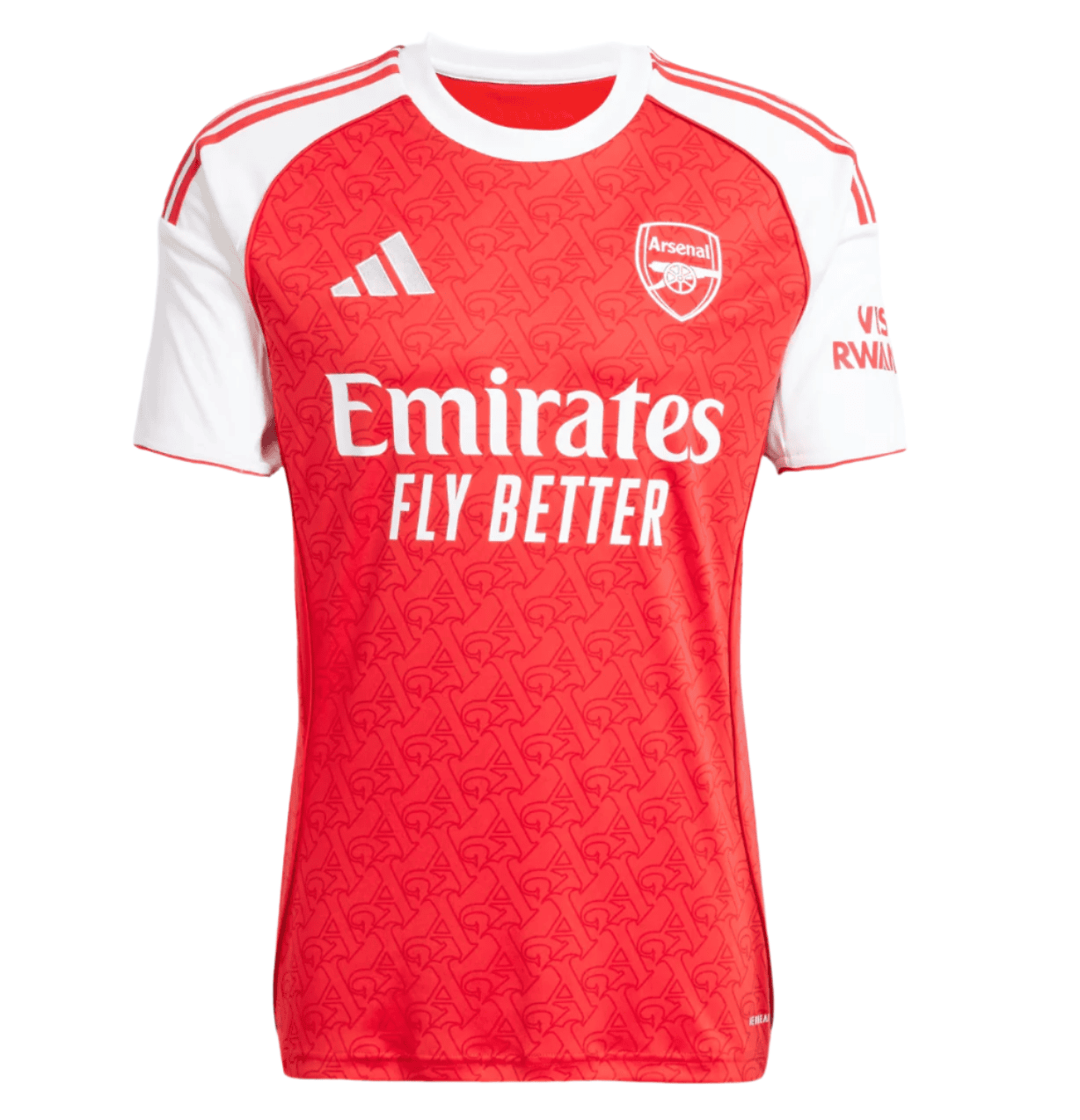 Screenshot2025-06-04184949 | AE JERSEY Arsenal football jersey in red with white sleeves, featuring Emirates Fly Better sponsor text and club crest on the chest