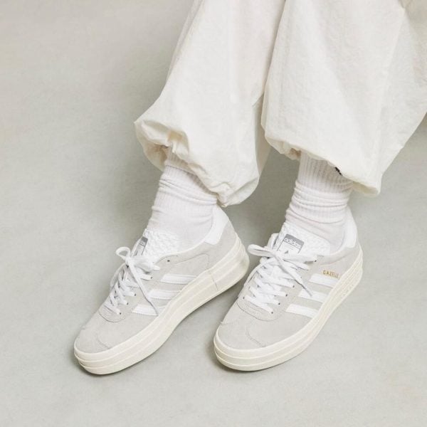 adidas Gazelle Bold Grey White - uaessss