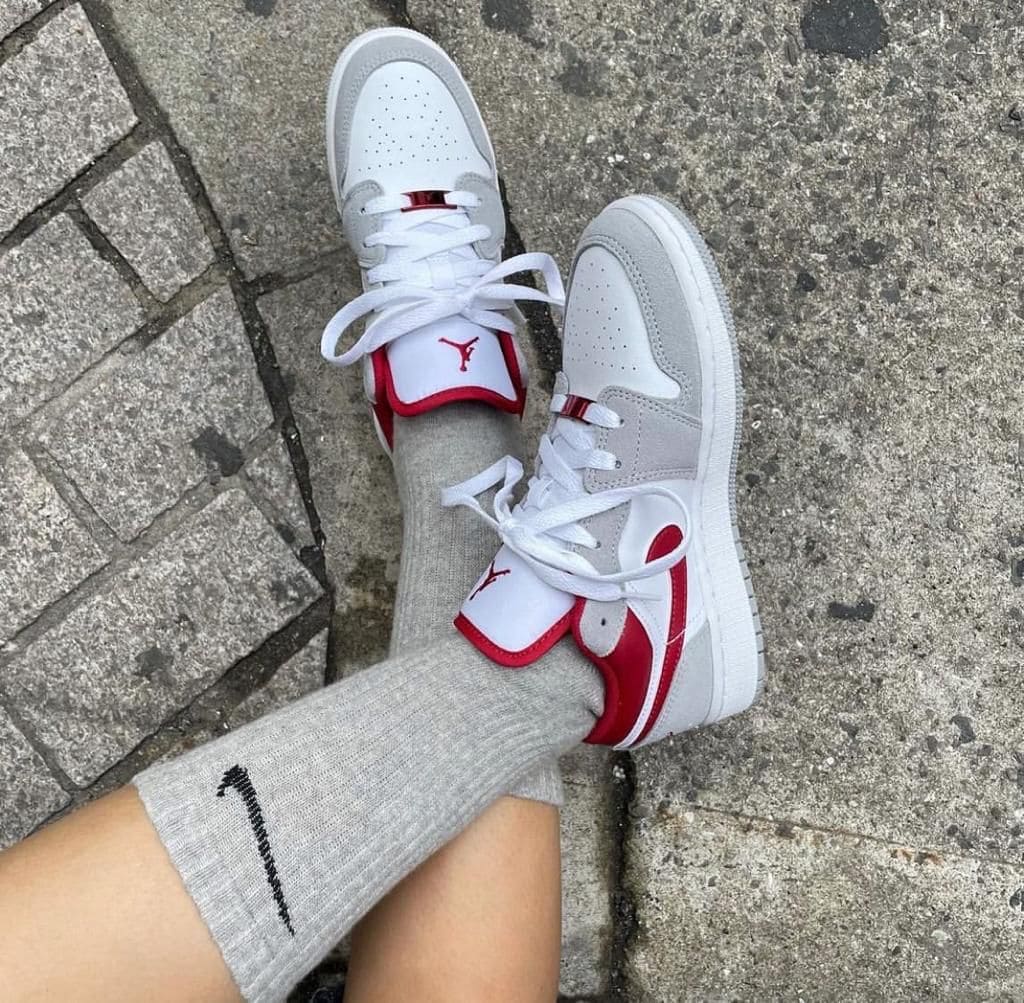 air-jordan-1-low-light-smoke-grey-gym-red-399117 | AE JERSEY air jordan 1 Low Light Smoke Grey Gym Red - uaessss