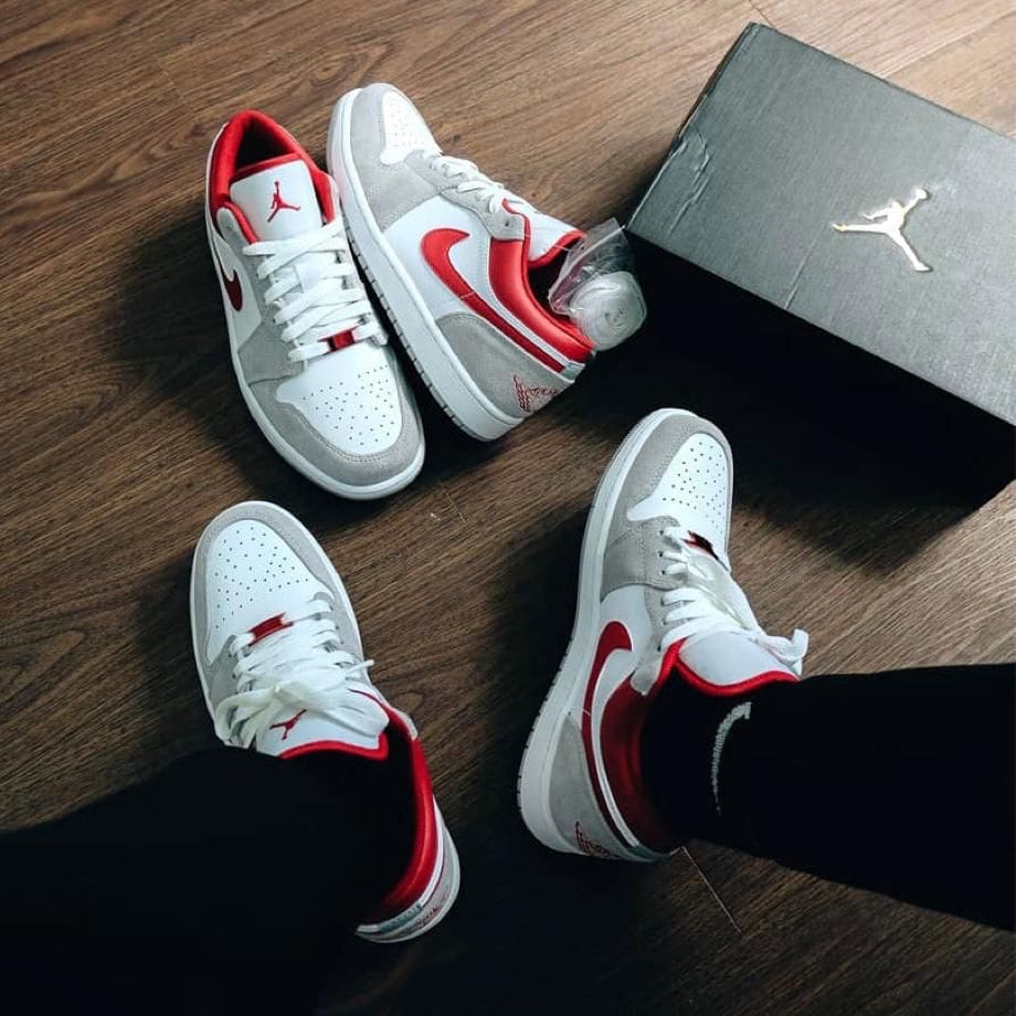 air-jordan-1-low-light-smoke-grey-gym-red-824611 | AE JERSEY air jordan 1 Low Light Smoke Grey Gym Red - uaessss