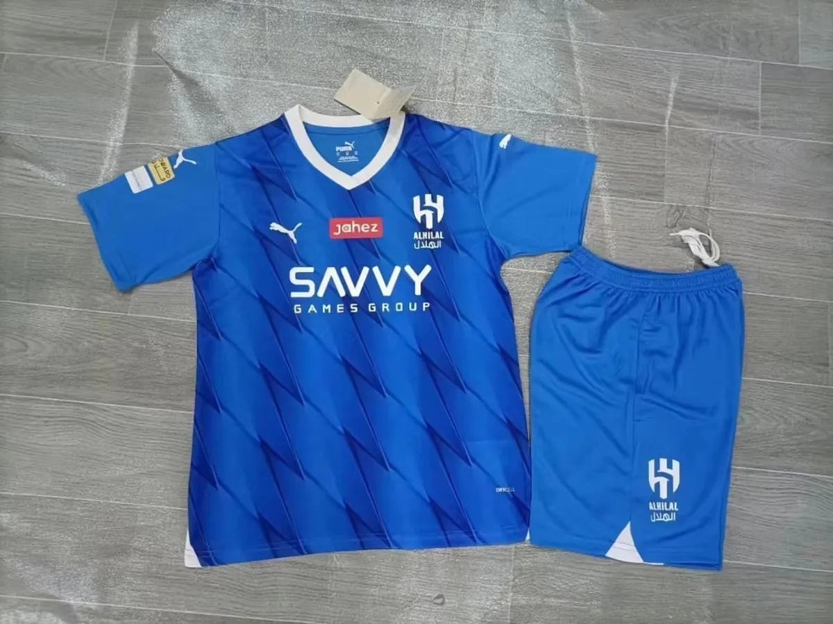 al-hilal-kids-home-kit-202324-596280 | AE JERSEY AL HILAL Kids Home Kit 2023/24 - uaessss