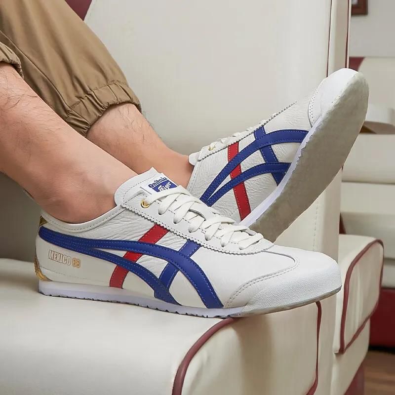 asics-mexico-66-white-blue-red-metallic-gold-633771 | AE JERSEY ASICS Mexico 66 White Blue Red Metallic Gold - uaessss