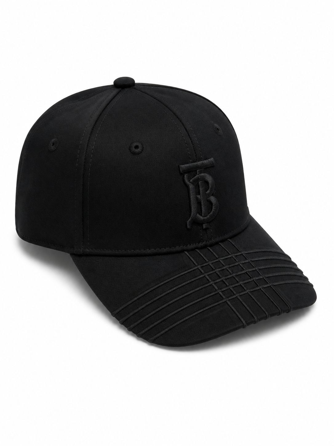 f636f694-98c9-4738-9adf-cf9ab6264710 | AE JERSEY Black baseball cap with a raised embroidered logo on the front panel and a ribbed curved brim.